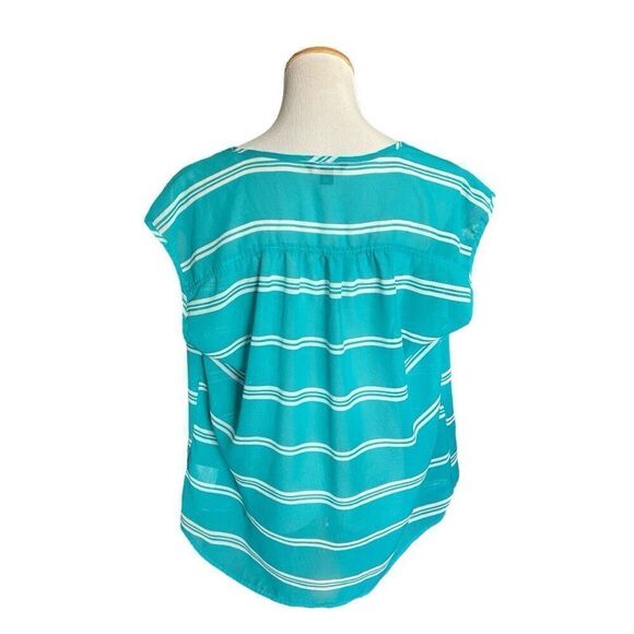 Womens George Striped Flowy Top - Sz 1X (16) - Picture 2 of 2